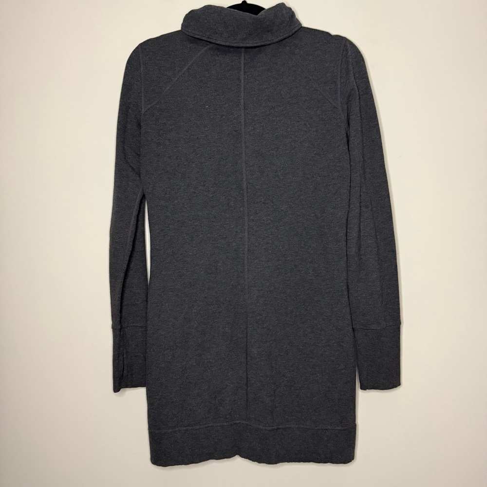 ATHLETA Om to Home Grey Longsleeve Atheleisure Sweatshirt Tunic Sweater Dress - Picture 6 of 8